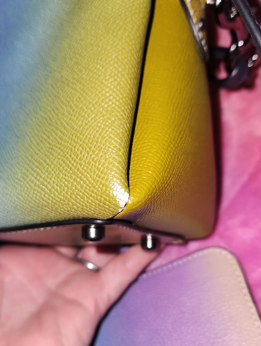 Coach Ombre Rainbow Purse, Strap, Feather, Wristlet, And Coin Case Set